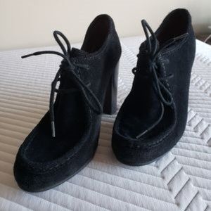Marc by Marc Jacobs Lace Up Fabric Black Booties